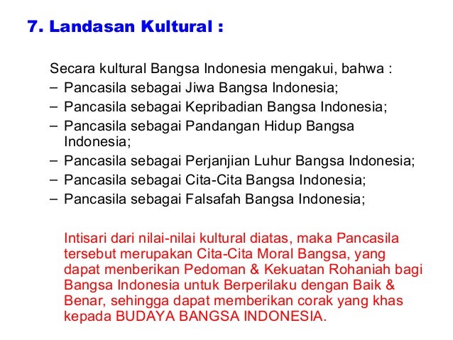 LANDASAN KULTURAL PANCASILA PDF LANDASAN KULTURAL PANCASILA PDF