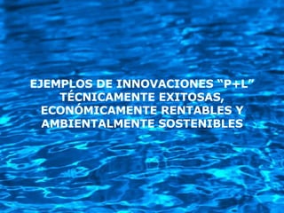 EJEMPLOS DE INNOVACIONES “P+L” TÉCNICAMENTE EXITOSAS, ECONÓMICAMENTE RENTABLES Y AMBIENTALMENTE SOSTENIBLES 