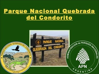 Parque Nacional Quebrada
      del Condorito
 