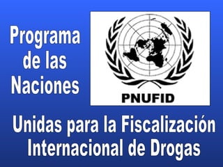 Programa de las Naciones Unidas para la Fiscalización Internacional de Drogas 