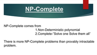 No Complate Problem P np & np completeness | PPTX