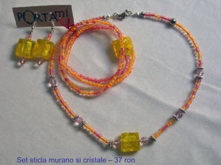 Set sticla murano si cristale – 37 ron 