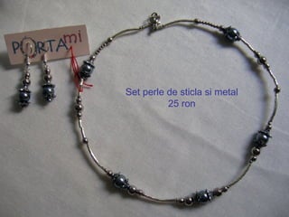 Set perle de sticla si metal 25 ron 