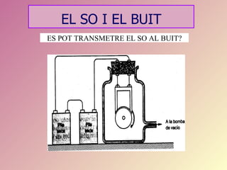 EL SO I EL BUIT
ES POT TRANSMETRE EL SO AL BUIT?
 