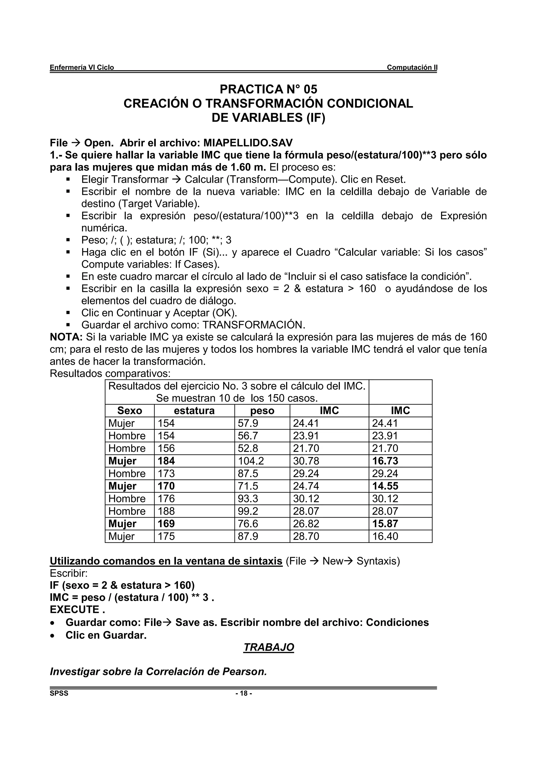 P R A C T I C A A P R S E M A N A