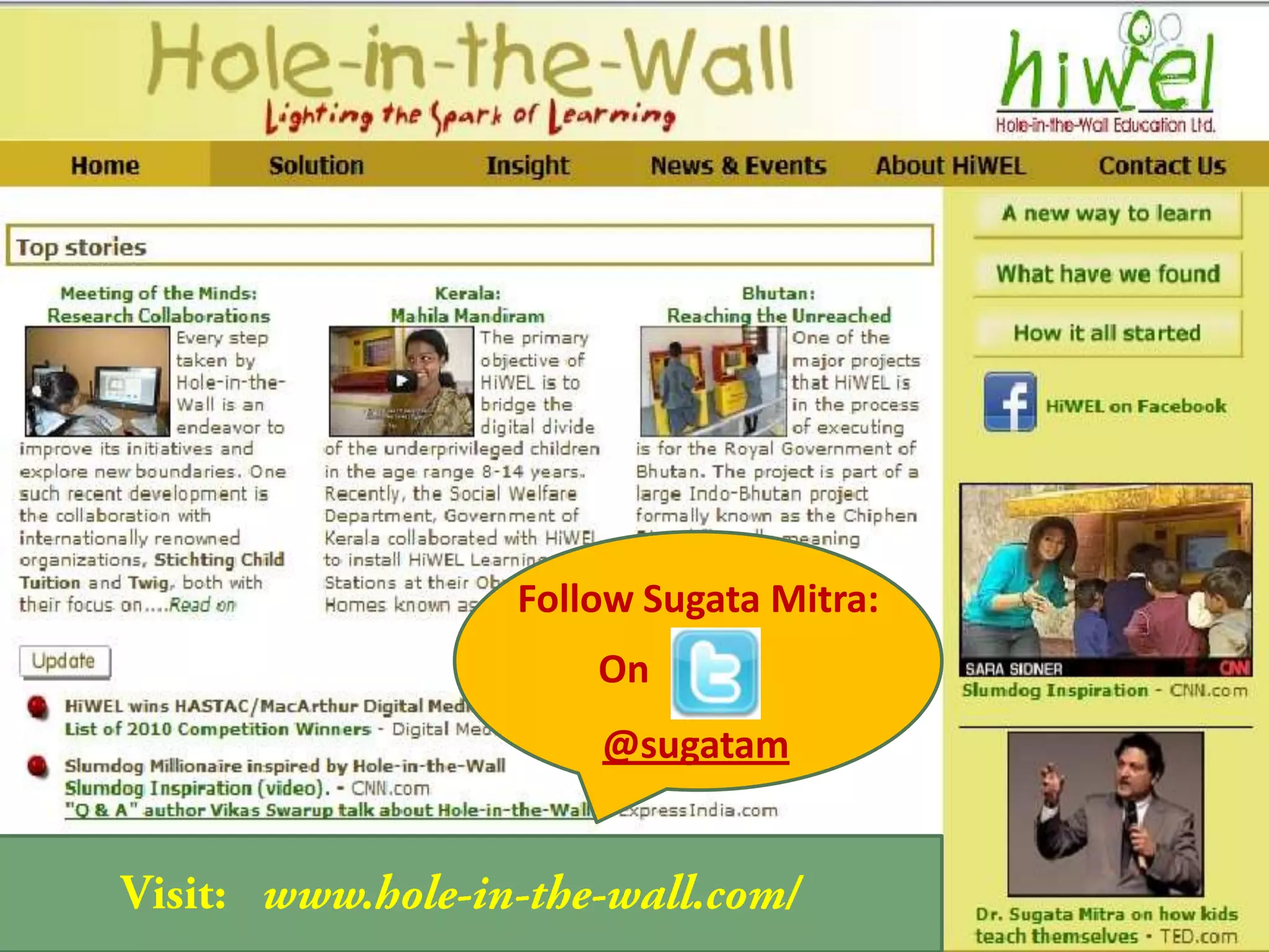 Follow Sugata Mitra:
    On
    @sugatam
 