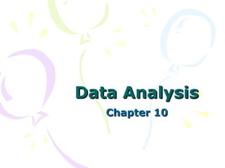 Data Analysis Chapter 10 