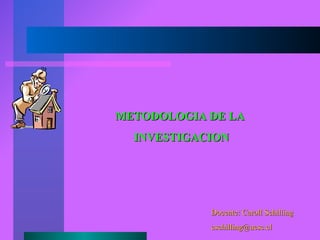 METODOLOGIA DE LA INVESTIGACION Docente: Caroll Schilling [email_address] 