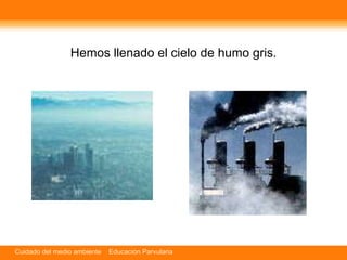 Hemos llenado el cielo de humo gris. 