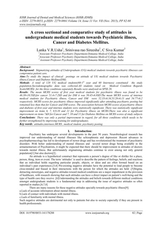A cross sectional and comparative study of attitudes in undergraduate ...