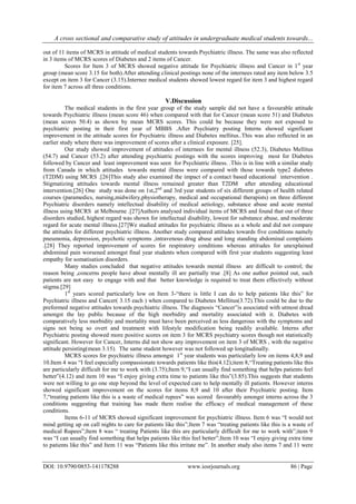 A cross sectional and comparative study of attitudes in undergraduate ...