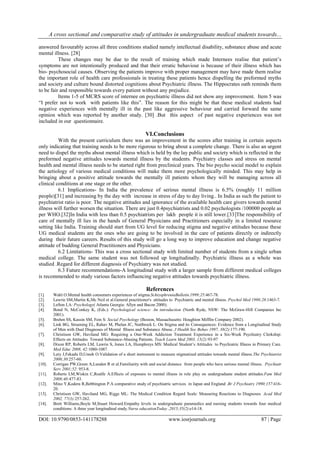 A cross sectional and comparative study of attitudes in undergraduate ...