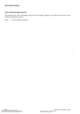 Iso 37001 Checklist.pdf ISO 37001 Anti-bribery management systemsStandard Document | PDF