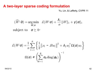 P02 sparse coding cvpr2012 deep learning methods for vision | PPT