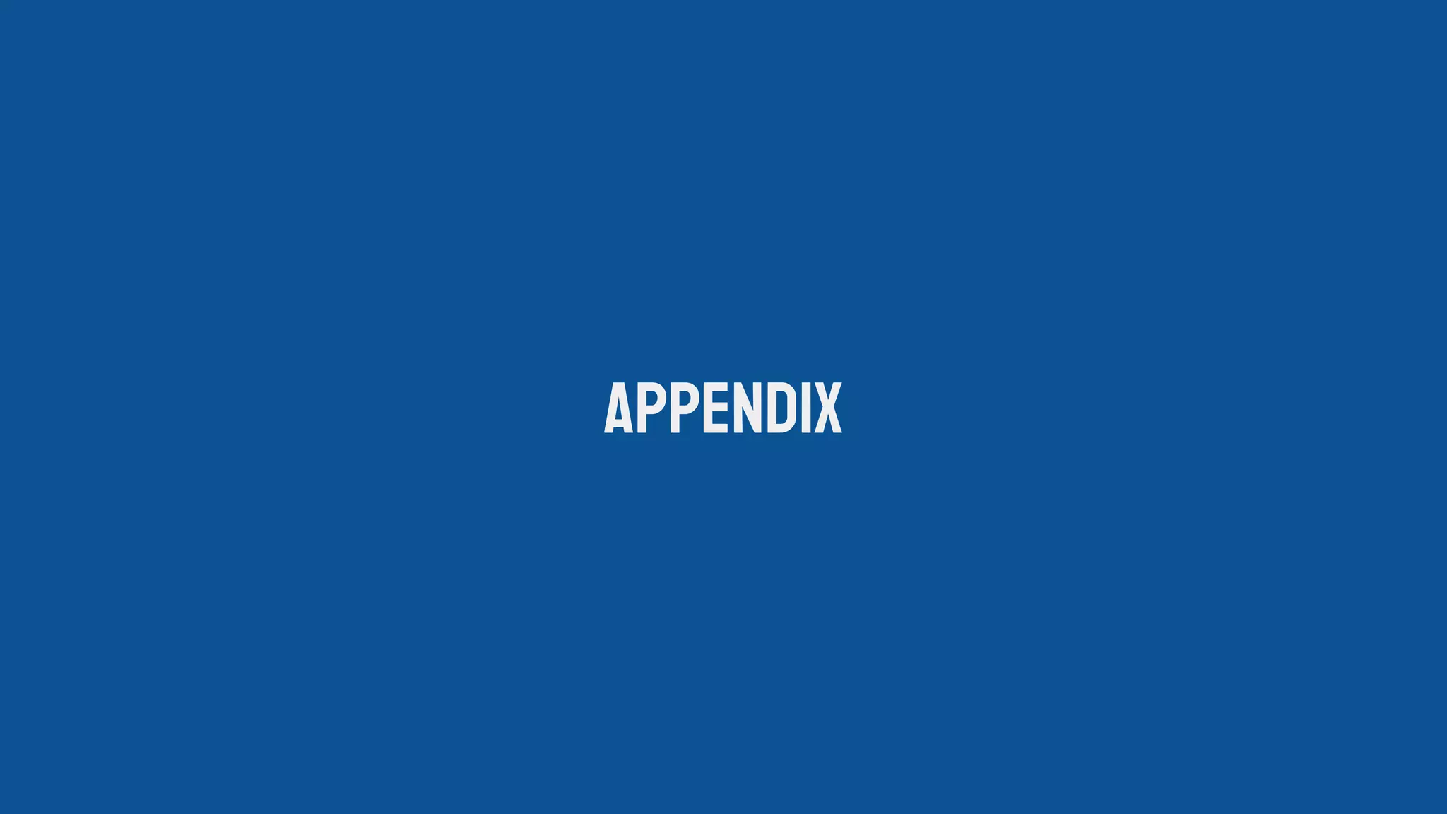 APPENDIX
 