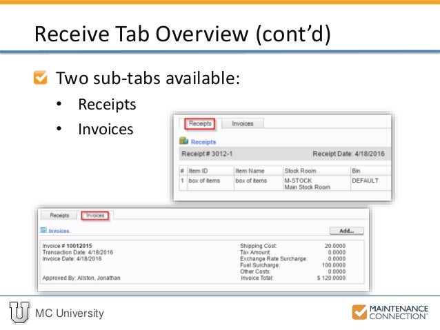 p06 purchase order receiving and invoicing mcui receipts and invoices