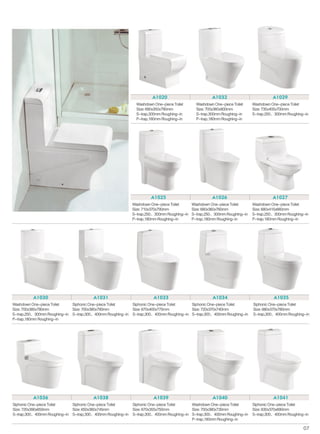 P07-Washdown one-piece toilet and Sophonic one-piece toilet