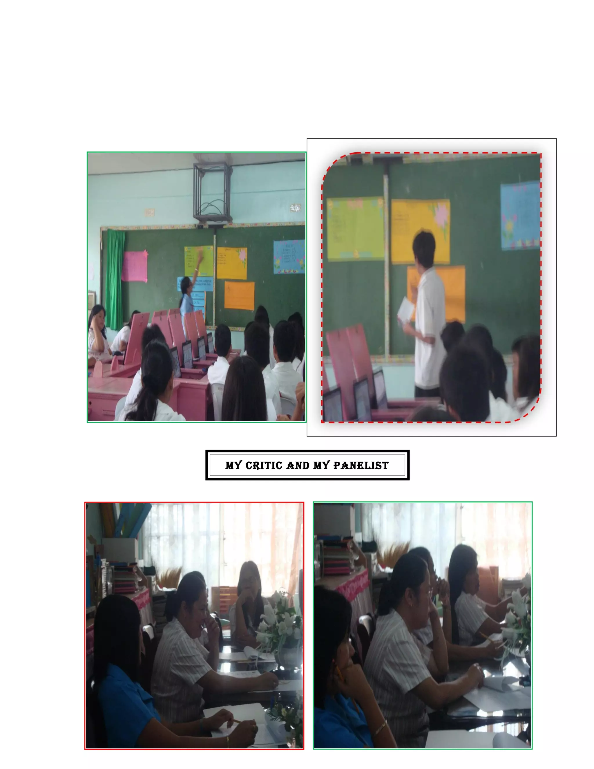 MY CRITIC ANd MY PANELIST
 