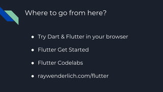 Flutter Dash Flying Tutorial A flight with Flutter | PPTX