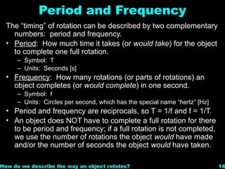 Frequency Of Rotation Formula Physics one Rotational Kinematics slideshow | PPTX