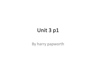 Unit 3 p1

By harry papworth
 