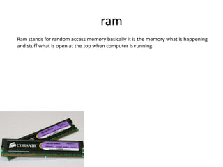 P1 identifying five typical computer components | PPTX