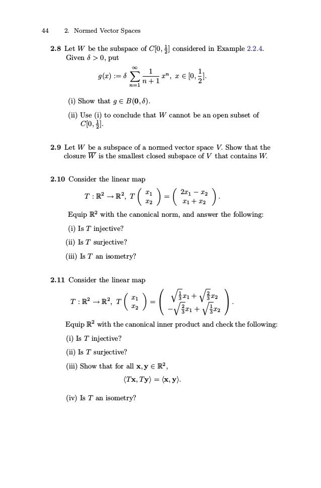 P1 Norm Vector Space