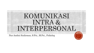 Nur Andini Sudirman, S.Psi., M.Psi., Psikolog
 