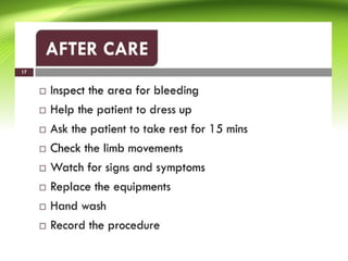 Intra muscular injection procedure.,site