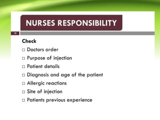 Intra muscular injection procedure.,site