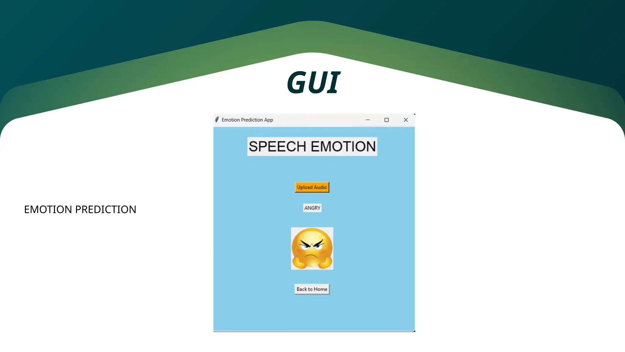 GUI
EMOTION PREDICTION
 