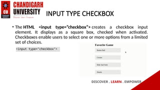 FORMS AND INPUT CONTROLS IN HTML IN CODING | PPTX