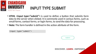 FORMS AND INPUT CONTROLS IN HTML IN CODING | PPTX