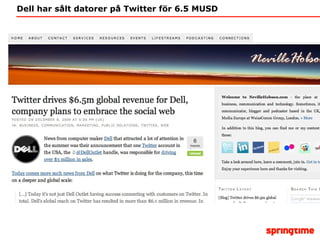 Dell har sålt datorer på Twitter för 6.5 MUSD 