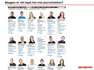 Bloggen är väl inget hot mot journalistiken? 