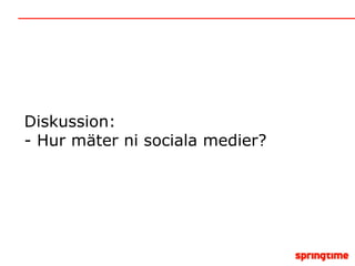 Diskussion: - Hur mäter ni sociala medier? 