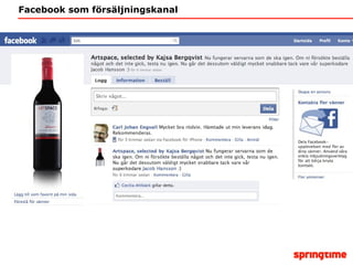 Facebook som försäljningskanal 