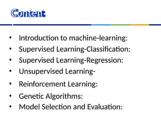Introduction to Machine Learning and Deep Learning | PPTX