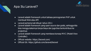 P1 Laravel Introduction And Setup Pptx P1 Laravel Introduction And Setup Pptx