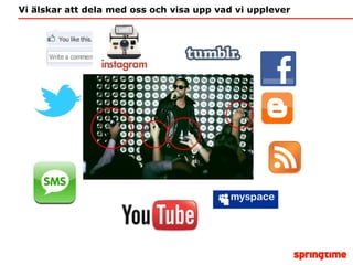 Vi älskar att dela med oss och visa upp vad vi upplever 