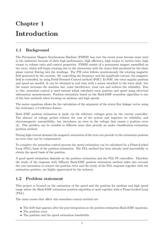 Sensorless speed and position estimation of a PMSM (Master´s Thesis) | PDF