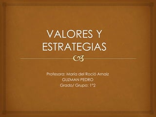Profesora: María del Roció Arnaiz
GUZMAN PEDRO
Grado/ Grupo: 1°2
 