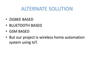 Iot Based Smart Home Using Arduino Pptx Iot Based Smart Home Using Arduino Pptx