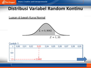 Variabel Random Random variabel Variabel diskrit dan kontinu.ppt