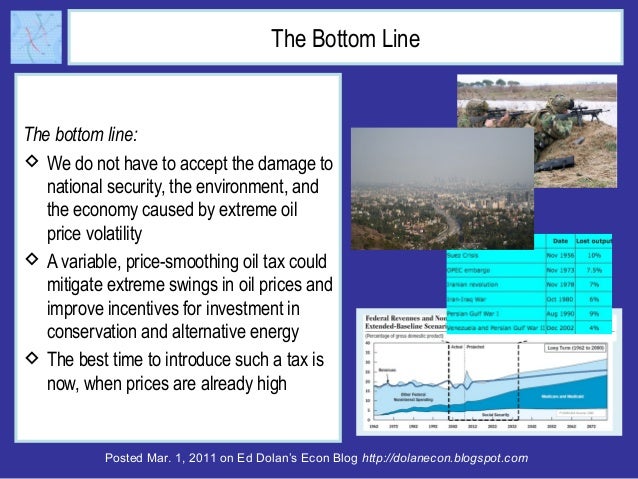 The Bottom Line 
The bottom line: 
 We do not have to accept the damage to 
national security, the environment, and 
the ...