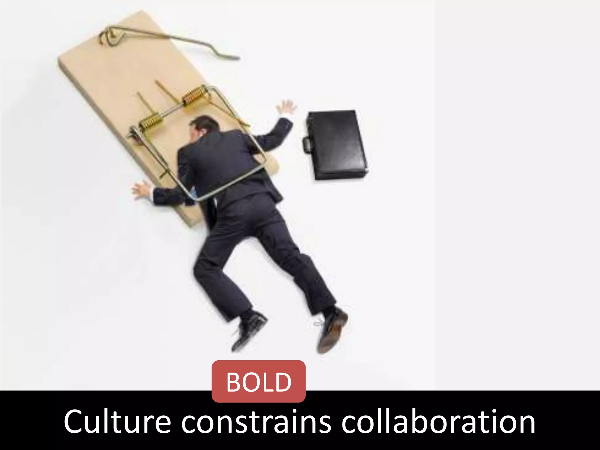 BOLD
Culture constrains collaboration
 