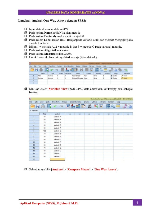 P11_Analisis Komparatif (anova) di SPSS