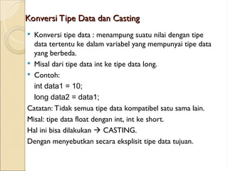 Pertemuan java 2 Pemograman Oriented Object | PPT