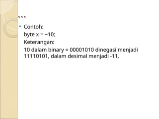 Pertemuan java 2 Pemograman Oriented Object | PPT