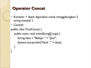 Pertemuan java 2 Pemograman Oriented Object | PPT